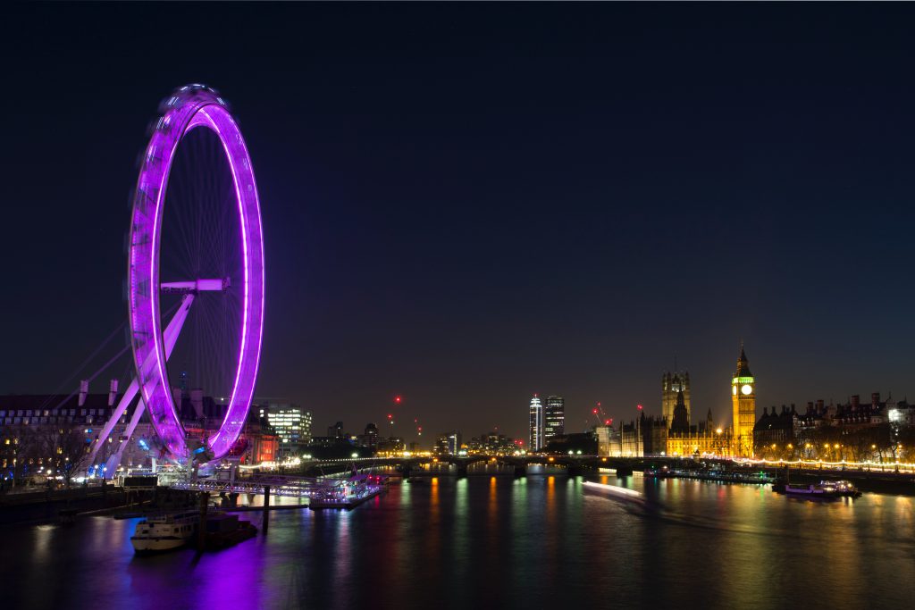 London at night